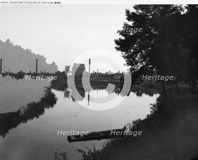 Riverview flour mills, New Ulm, Minn., between 1880 and 1899. Creator: Unknown.