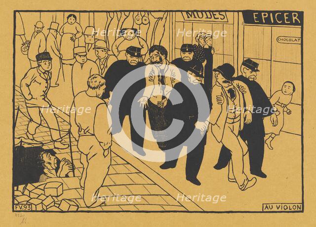 Au Violon (Off to the Jug), 1893. Creator: Félix Vallotton.