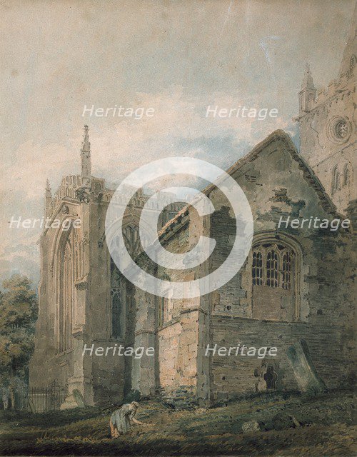 The Ancient Charnel House, Holy Trinity Church, Stratford-upon-Avon, 18th century. Artist: Thomas Girtin.