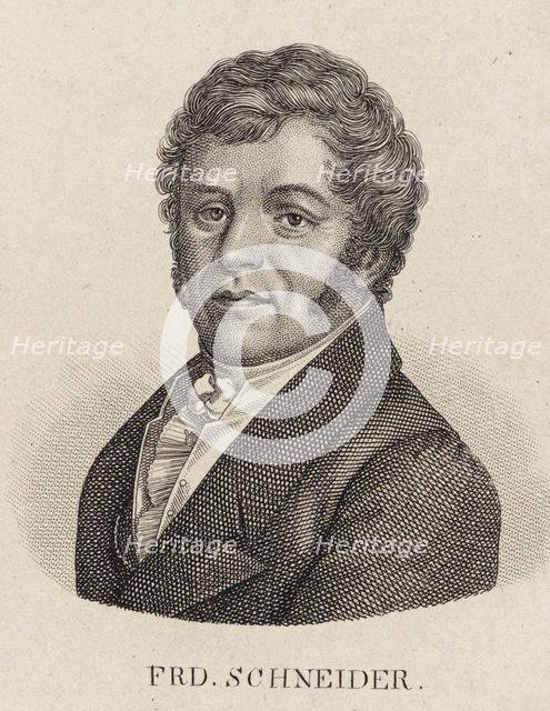 Portrait of the organist and composer Friedrich Schneider (1786-1853). Creator: Anonymous.