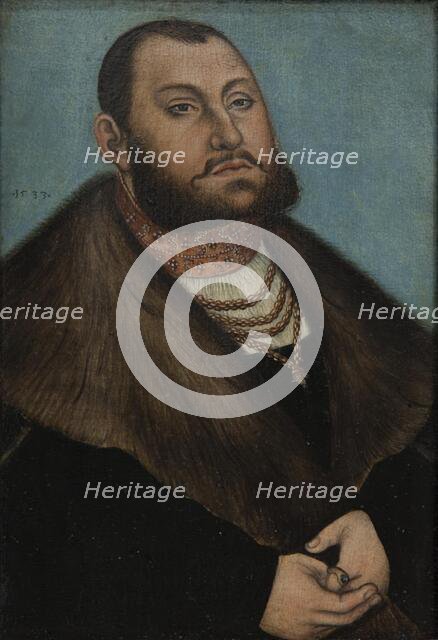 Portrait of the Elector John Frederic the Magnanimous of Saxony (1503-1554), 1533. Creator: Lucas Cranach the Elder.