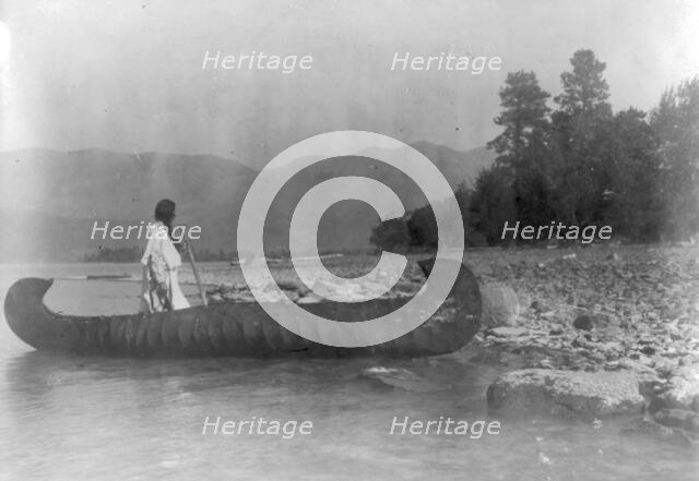 Country of the Kutenai [Flathead Lake, Montana], c1910. Creator: Edward Sheriff Curtis.