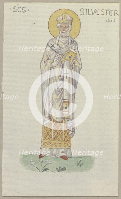 A detail of a mosaic in San Marco in Venice, 1818-1843. Creator: Johann Anton Ramboux.