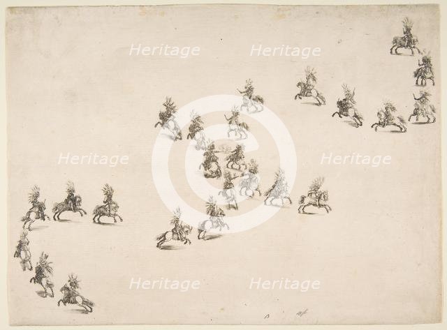 Twenty-four Cavaliers Form a Double S, 1652. Creator: Stefano della Bella.