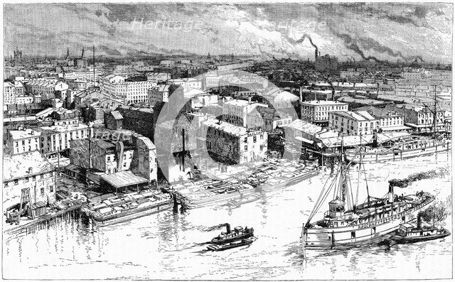 The City of Buffalo, 19th century. Artist: Unknown