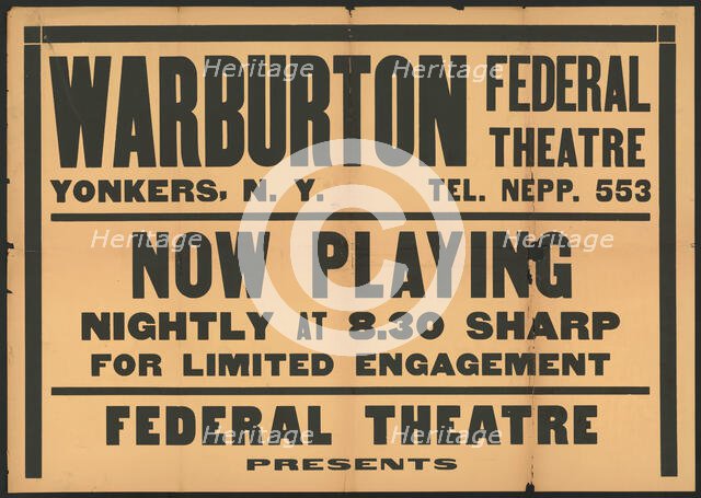 It Can't Happen Here, Yonkers, NY, 1936. Creator: Unknown.