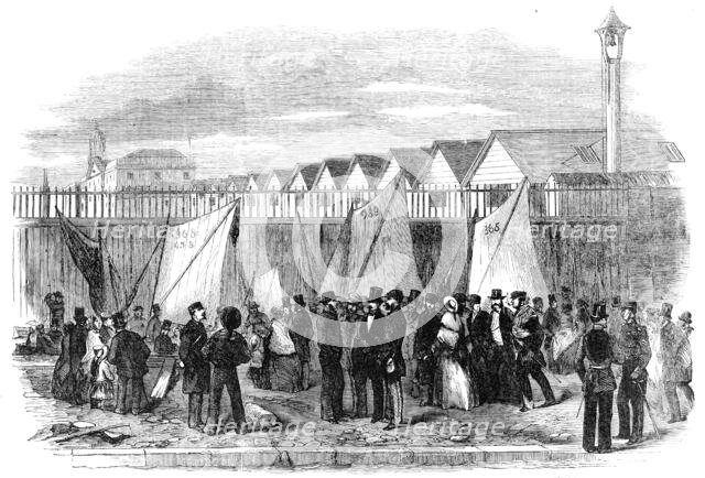 The Grand Naval Review, at Spithead: Excursionists going to View the Fleet - scene on the "Hard", 18 Creator: Unknown.