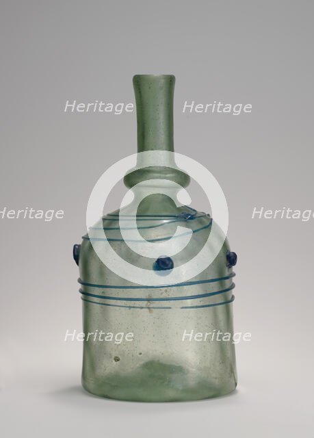 Bottle with Blue Trails, probably Syria, 12th century. Creator: Unknown.