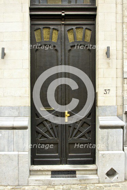 Miscellaneous Brussels art nouveau details, Belgium, c2014-c2017. Artist: Alan John Ainsworth.