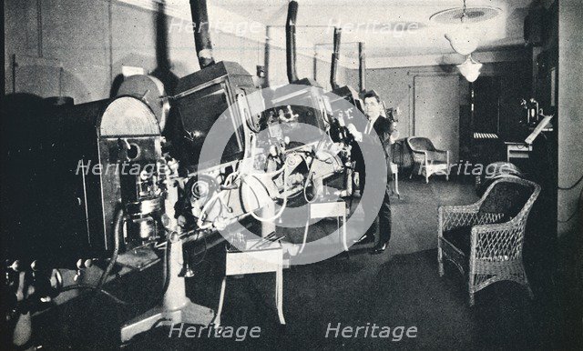 Projection room, Capitol Theatre, Detroit, Michigan, 1925. Artist: Unknown.