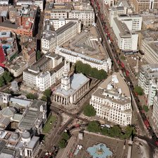 St Martin-in-the-Fields, The National Gallery, Trafalgar Square and The Strand, London, 2002.  Artist: EH/RCHME staff photographer