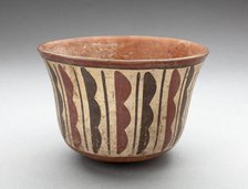 Bowl with Repeated Curved and Straight Vertical Motifs, 180 B.C./A.D. 500. Creator: Unknown.