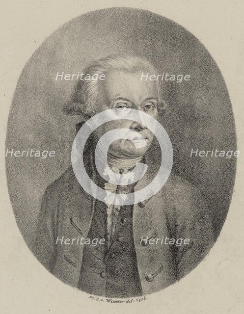 Portrait of Leopold Mozart (1719-1787), 1816. Creator: Winter, Heinrich Eduard von (1788-1825).