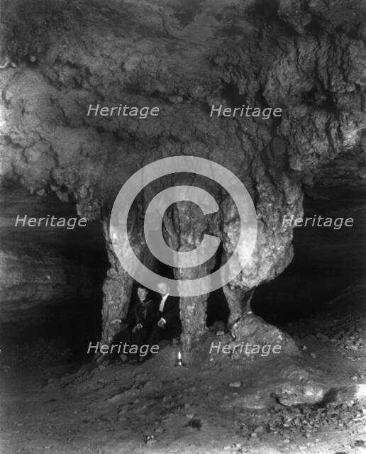 "The Bridal Altar" (stalactites), Mammoth Cave, Edmondson County, Kentucky, c1891. Creator: Frances Benjamin Johnston.