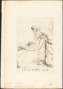 Frontispiece (The Beggar Woman of Veze). Creator: Alphonse Legros.
