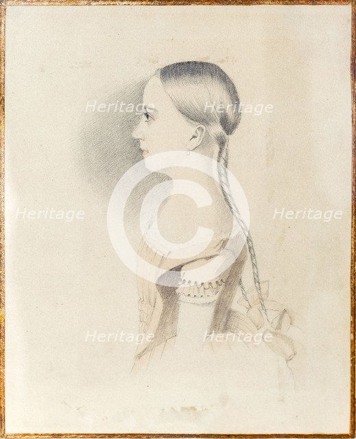 Portrait of Maria Alexandrovna Pushkina (1832-1919), 1844.