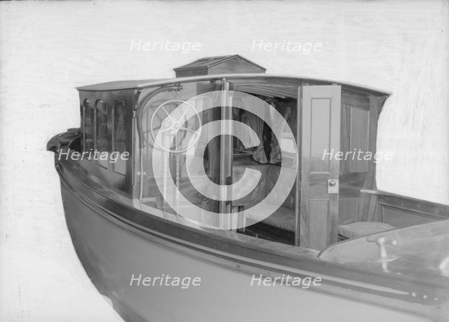 Mitcham cabin cruiser internal view, 1914. Creator: Kirk & Sons of Cowes.