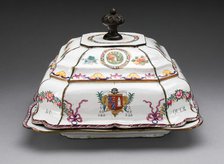 Covered Dish, Junyao, c. 1765, Qing dynasty (1644-1911), Qianlong reign mark and period (1736-95). Creator: Junyao Porcelain.