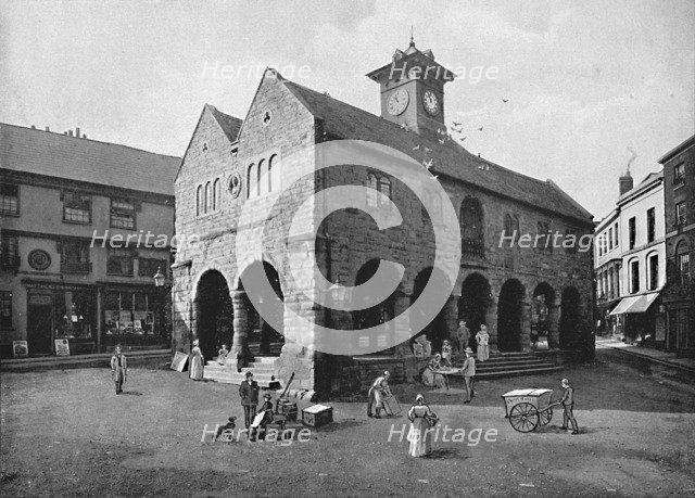'Market Hall and Kyrle's House, Ross', c1896. Artist: Valentine & Sons.