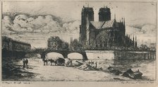 'L'Abside De Notre-Dame De Paris (4th State, 6 1/2 x 11 3/4 Inches)', 1854, (1927). Artist: Charles Meryon.