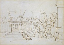 The Crusader's Return, 1840. Artist: John Everett Millais.