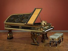 Model D Pianoforte And Stools, 1884-87. Creator: Sir Lawrence Alma-Tadema.