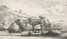 Landscape after a drawing by Salvator Rosa, 1834. Creator: David Charles Read.