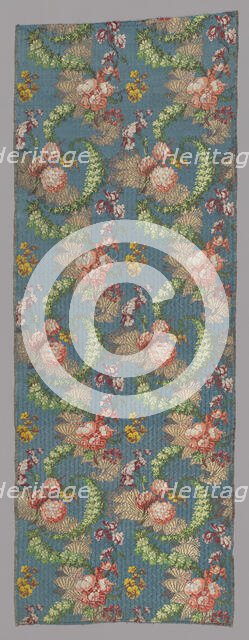 Length of Woven Silk, France, 1735-45. Creator: Design in the Style of Jean Baptiste Pillement.