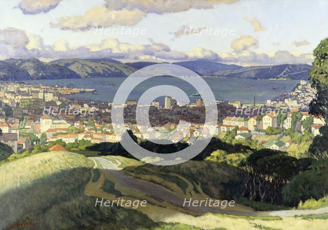 Wellington Harbour,1936. Creator: Archibald Frank Nicoll.