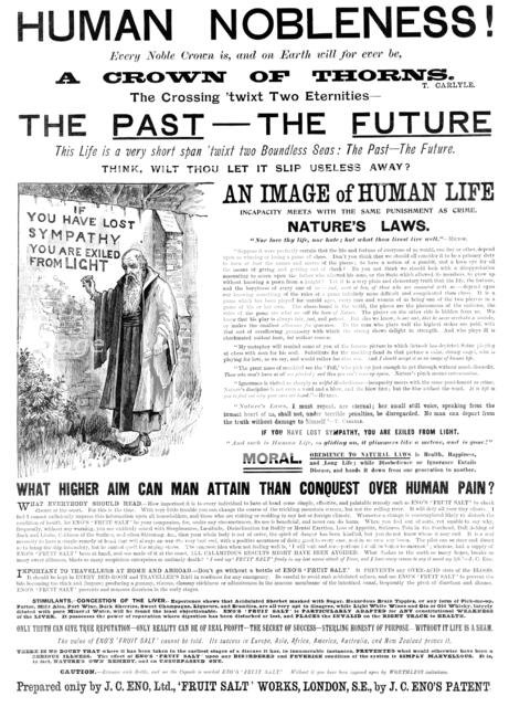 Advertisement for Eno's Fruit Salt, 1898. Creator: Unknown.