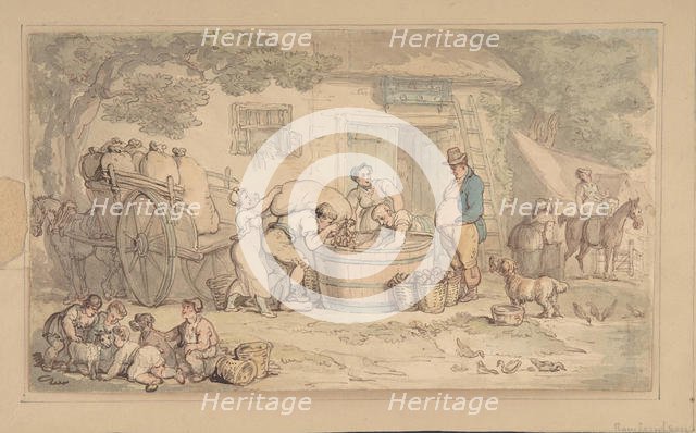 Farming scene, 1780-1827. Creator: Thomas Rowlandson.