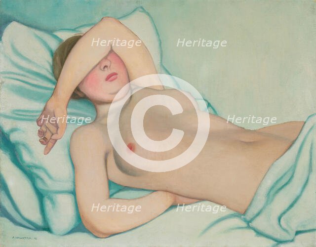 Femme au lit (Woman in bed), 1916. Creator: Vallotton, Felix Edouard (1865-1925).