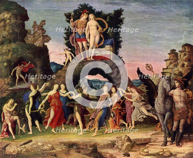 'The Parnassus: Mars and Venus', 1497, (1929). Artist: Andrea Mantegna