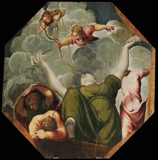 Apollo and Diana Punishing Niobe by Killing her Children, ca 1541. Creator: Tintoretto, Jacopo (1518-1594).