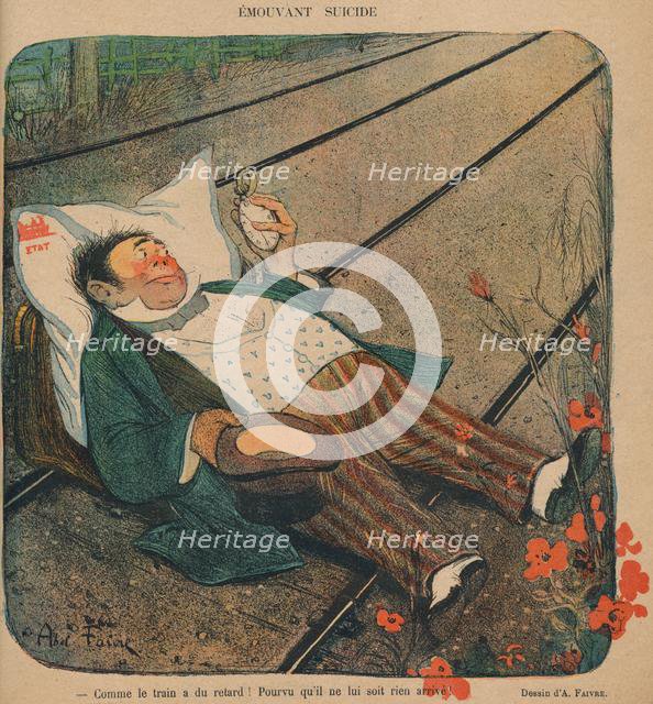 'Emouvant Suicide', 1899. Creator: Abel Faivre.