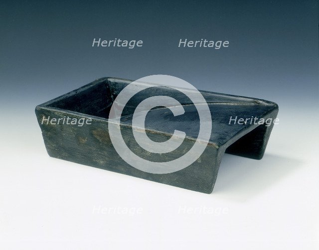 Inkstone in the shape of a rice sieve, China, Song dynasty. Artist: Unknown