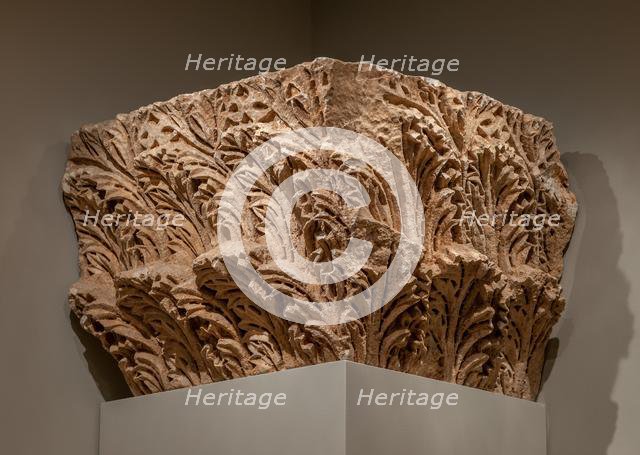 Engaged Capital with Windblown Acanthus, 400s. Creator: Unknown.