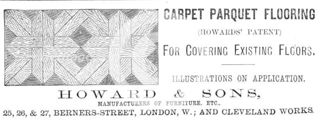 Carpet Parquet Flooring - Howard & Sons, 1883. DELETE - DUPLICATE Creator: Unknown.