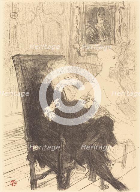 Leloir and Moreno in "Les femmes savantes" (Leloir et Moreno dans "Les femmes savantes"), 1894. Creator: Henri de Toulouse-Lautrec.