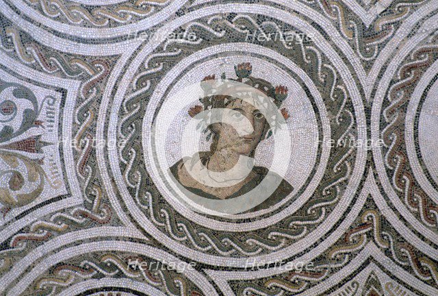 Detail of Roman floor mosaic of Spring, 2nd century. Artist: Unknown