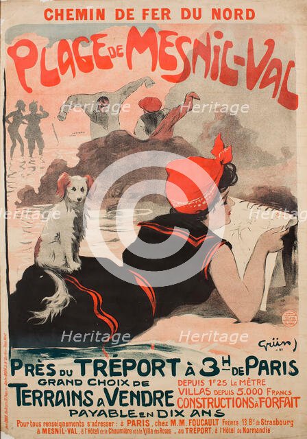 Chemin de fer du Nord. Plage de Mesnil-Val, 1901. Creator: Grün, Jules-Alexandre (1868-1938).