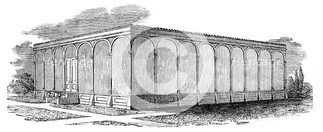 The New Victoria Regia House - Exterior, Chatsworth House, Derbyshire, 1850. Creator: Unknown.