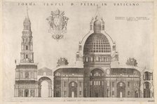 Speculum Romanae Magnificentiae: Design for the Basilica of St. Peter's in the Vatican, 1514. Creator: Unknown.