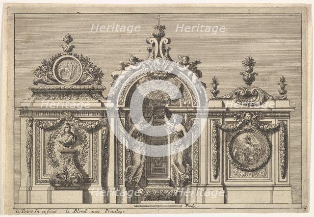 Design for a Tabernacle with Two Variants, from: Tabernacles à l'italienne, ca. 1644-66. Creator: Jean le Pautre.