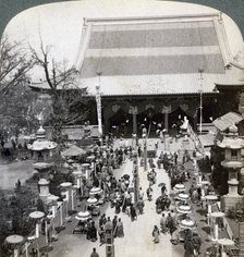South front of Asakusa Temple, Tokyo, Japan, 1904. Artist: Underwood & Underwood