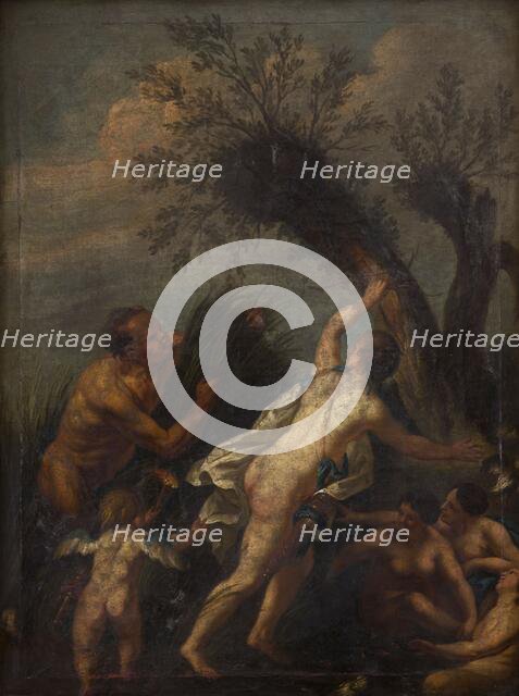 Diana and Her Nymphs Surprised by Satyr, 17th-18th centuries. Creator: Unknown.