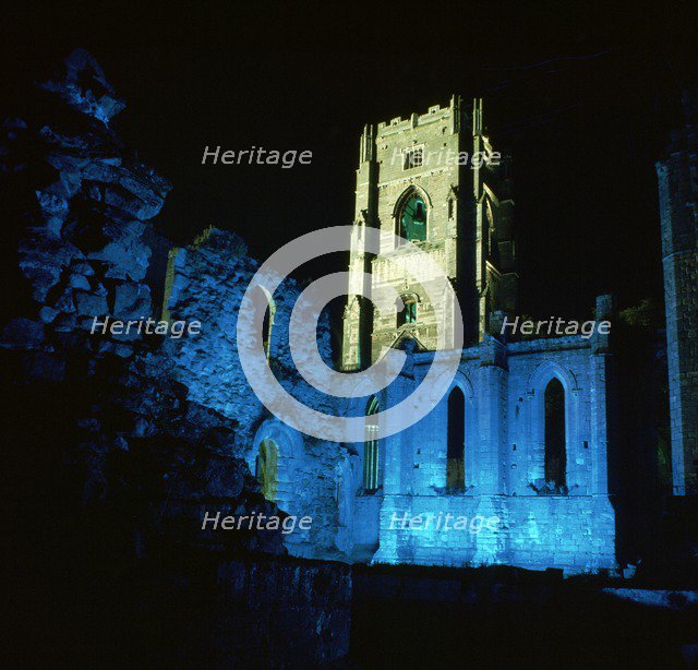Fountains Abbey, illuminated, 12th century. Artist: Unknown