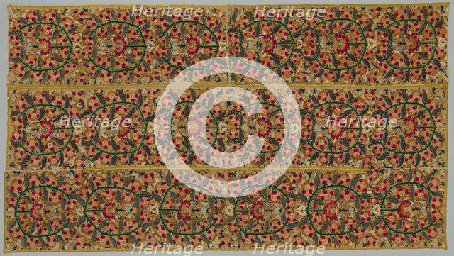 Four Borders from a Bedspread, 1700s. Creator: Unknown.