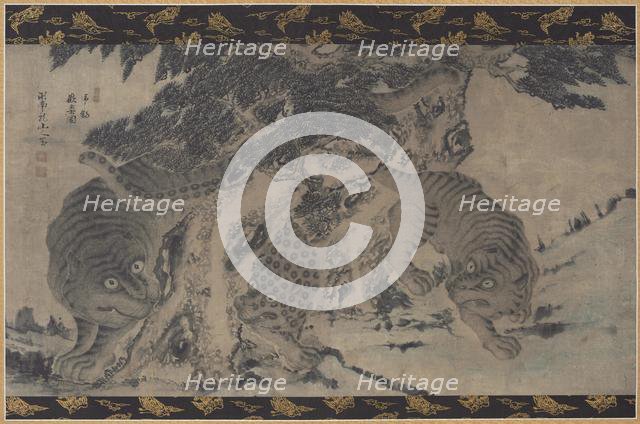 Tigers and Leopard Frolicking, 1700s. Creator: Unknown.