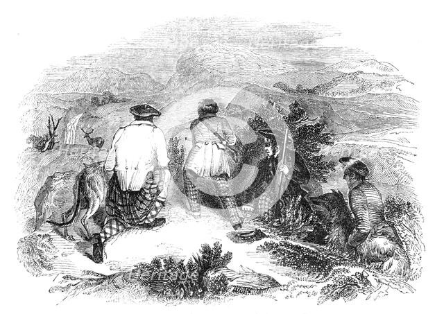 Deer stalking in the highlands of Scotland, 1842. Creator: Unknown.